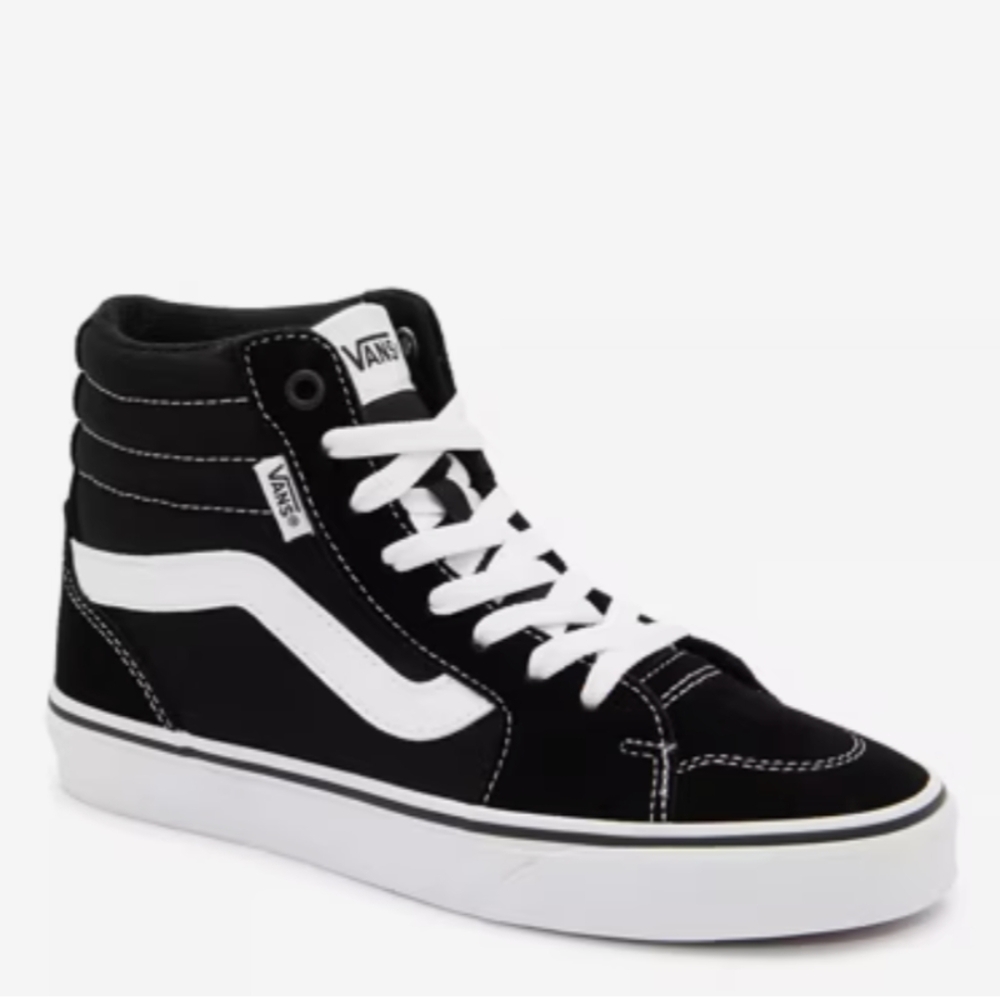 Vans Black and White High-Top Sneakers Women's Size 6.5